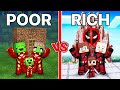 Mikey IRON MAN vs JJ DEADPOOL Family Challenge in Minecraft (Maizen)