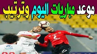 عاجل : موعد مباريات اليوم في الدوري المصري الممتاز بعد توقف 47 يوما وترتيب الفرق بجدول الدوري