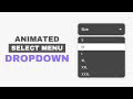 Animated Custom Select Menu Dropdown Using HTML CSS & Vanilla JavaScript for your Ecommerce Website