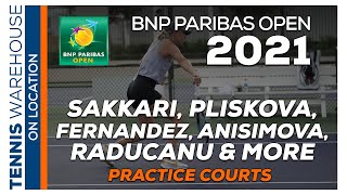 BNP Paribas Open WTA Practice Courts Gear Guide: racquets, apparel, shoes (Sakkari, Raducanu & more)