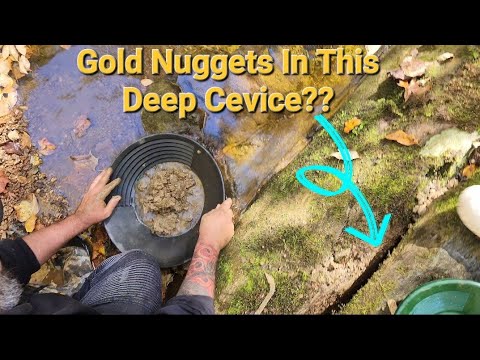 Prospecting A DEEEP BEDROCK CREVICE... Any Nuggets? - YouTube