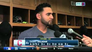 Danny Salazar after the 4-3 loss to the Minnesota Twins