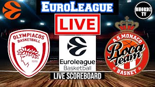 Live: Olympiacos B.C. Vs AS Monaco Basket | EuroLeague | Live Scoreboard | Play By Play