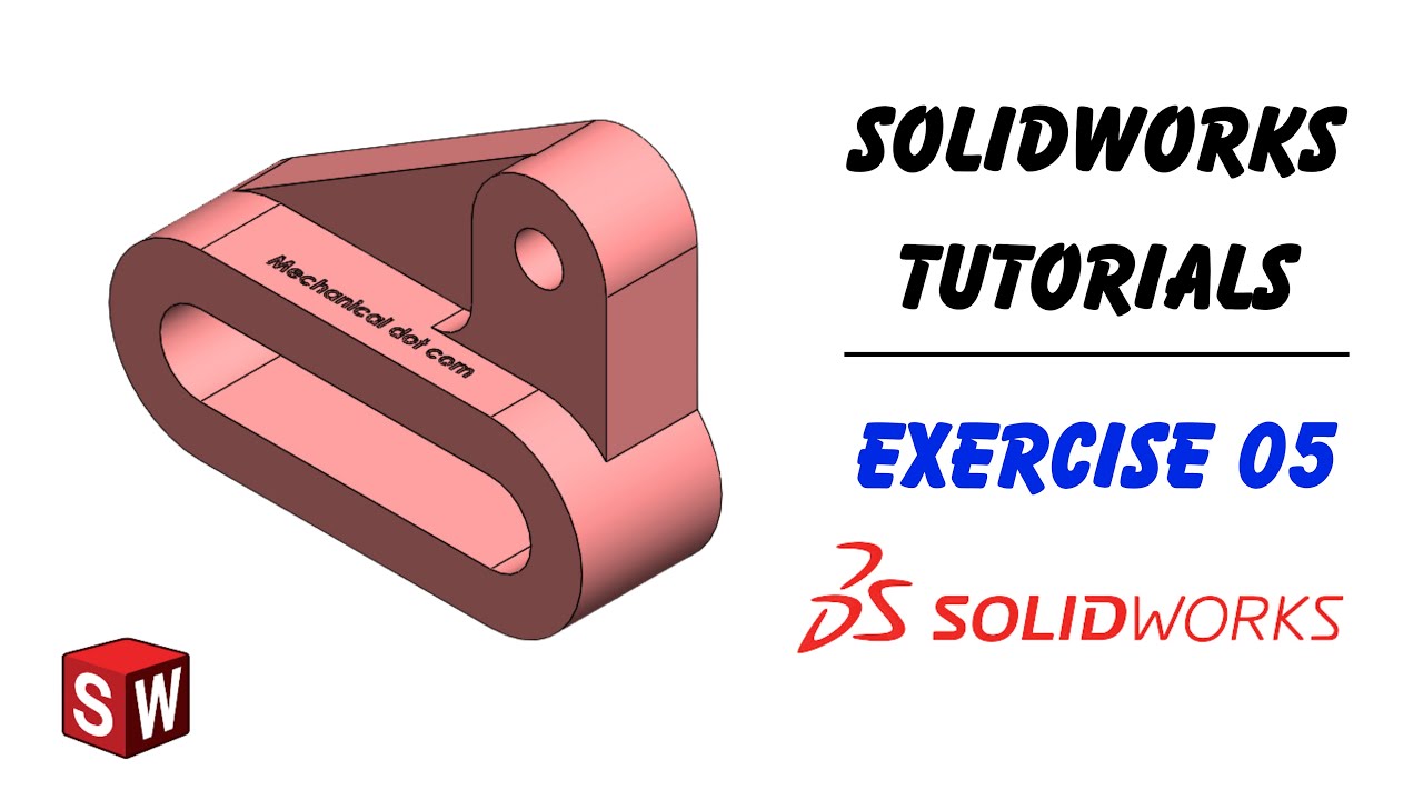 Solidworks Exercises Tutorial For Beginners 5 Solidworks Tutorials Solidworks Exercises Tutorial For Beginners 5 Solidworks Tutorials