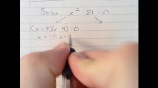 Solve x^2-81=0