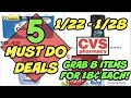 5 MUST DO CVS DEALS (1/22 - 1/28) | Grab 8 Items for only 18¢ each!