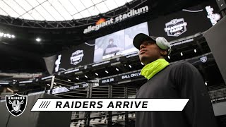 Raiders Arrive at Allegiant Stadium for the First Time | Las Vegas Raiders