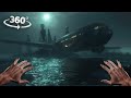 360° Plane Crash to Slenderman Island and with Zombie Ship VR 360 Video  Horror 4K Ultra HD