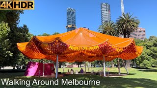 Walking Floral Clock to Southgate | Melbourne Australia | 4K HDR