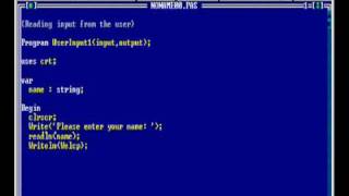 Turbo Pascal: User input strings