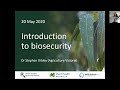 Botanic gardens biosecurity webinar 1 - An introduction to biosecurity