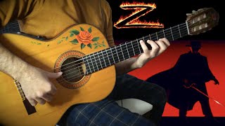 『The Mask of Zorro』meets flamenco gipsy guitarist [fingerstyle acoustic movie theme guitar cover]