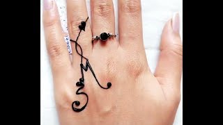 Most stylish M+S Letter Alphabet & Love Henna Tattoo Mehndi Design\ EID MEHENDI DESIGN\মেহেদী ডিজাইন