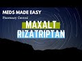 Rizatriptan (Maxalt) : Meds Made Easy (MME)