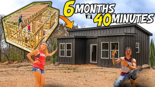 TINY HOUSE Build TIME LAPSE - From RAW LAND To Dream HOMESTEAD / 6 months in 40
