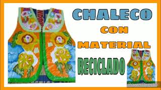 CHALECO DE PAPEL/CHALECO DE BOLSA DE PAPEL/CHALECO CON MATERIAL RECICLADO ♻️