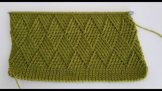 How to Knit - Diamond Stitch Pattern