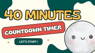 MOON COUNTDOWN ! 40 MINTES 40:00 🌝 countdown timer from 40 minutes to zero in minutes and seconds