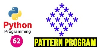 Python Pattern Programs - Printing Stars '*' in Diamond Shape