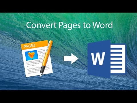 Convert Pages To Microsoft Word Document - YouTube