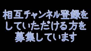 相互チャンネル登録お願いします