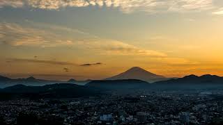 秦野の景色　権現山から秦野の夕景色と夜景