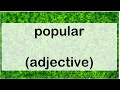 790 popular adjective