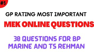 Mek online questions | gp rating online questions | gp rating mek online questions