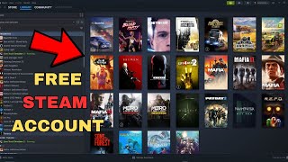 FREE STEAM ACCOUNT WITH BIG LIBRARY