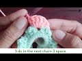 how to crochet tulip hair scrunchies crochet tutorial ถักยางรัดผมดอกทิวลิป