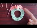 how to crochet tulip hair scrunchies crochet tutorial ถักยางรัดผมดอกทิวลิป