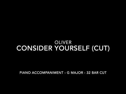 Consider Yourself (32 Bar Cut) - Oliver - Piano Accompaniment With ...