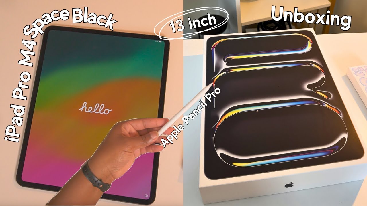 M4 Ipad Pro 13 Space Black Unboxing With Apple Pencil Pro Review