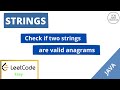 Leetcode Easy | Valid Anagrams - Solution explained (JAVA)