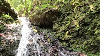 【自然の音・映像】滝の音 Nature sound 大船渡市 綾里 不動滝 “梅雨“《4K 60分》