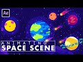 Space Scene Animation in After Effects Tutorial