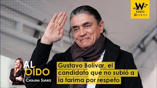 Gustavo Bolívar, el candidato que no subió a la tarima por respeto
