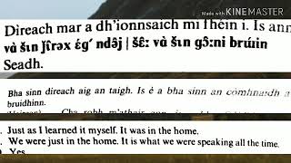 Sentence of the day - bha sinn fuireach aig an taigh...