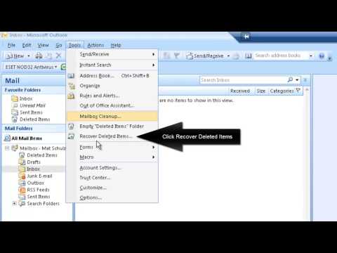 How to recover deleted e-mail from Outlook 2007 How to recover deleted e-mail from Outlook 2007