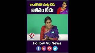 కాంగ్రెస్ తో పొత్తు లేదు విలీనం లేదు | YS Sharmila About Alliance With Congress Party | V6 Shorts