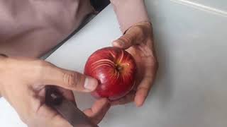 How To Make Beautiful Apple Flowers Art In Apple - Rose Carving Garnish - Fast Food 786