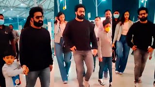 Jr NTR Along With Family Spotted @ Hyderabad Airport | IndiaGlitz Telugu