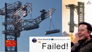 Disaster! China's desperate attempt to COPY the Starship Chopstick Testing...Musk laugh