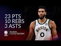 Jayson Tatum 23 pts 10 rebs 3 asts vs Nets 23/24 season