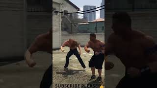 Dwayne Johnson's Great Moves on John Cena | In GTA V