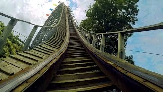 Ravine Flyer II back seat on-ride backwards HD POV @60fps Waldameer