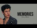 Memories - Shawn Mendes (Lyrics).