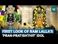 First Glimpse Of Ram Lalla's Idol In Ayodhya Temple | PM Modi Performs Pran Pratishtha Rituals