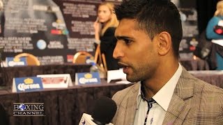 Amir Khan " Bradley didnt take fight twice" Says he will wear $50k gold shorts for fight