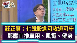 【財經週日趴】莊正賢：化纖股進可攻退可守  鄭廳宜推車用、風電、健身 2021.03.14